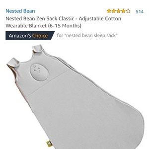 Nested bean sleep sack
